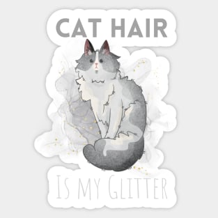 Cat hair is my Glitter - Turkish Angora Sticker